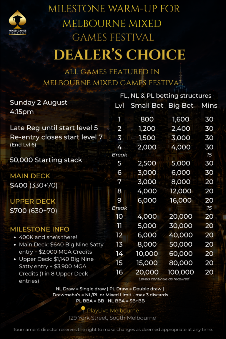Milestone Satty - Dealer's Choice